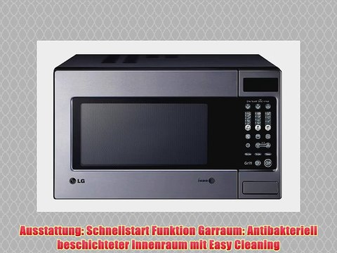 LG MH6043ZLT Mikrowelle (20 L 800 W Easy Cleaning Auftaufunktion Grillfunktion) schwarz/edelstahl