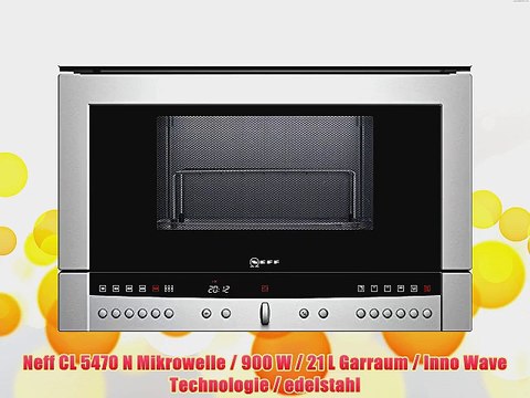 Neff CL 5470 N Mikrowelle / 900 W / 21 L Garraum / Inno Wave Technologie / edelstahl