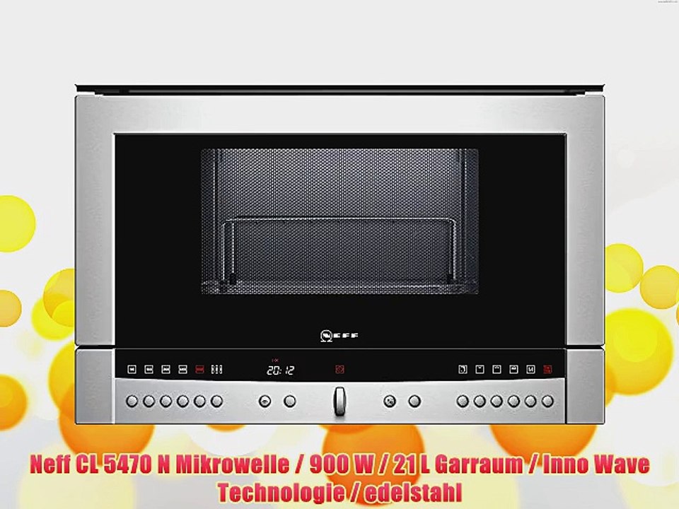 Neff CL 5470 N Mikrowelle / 900 W / 21 L Garraum / Inno Wave Technologie / edelstahl