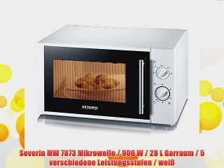 Severin MW 7873 Mikrowelle / 900 W / 28 L Garraum / 5 verschiedene Leistungsstufen / weiÃŸ