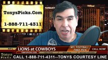 Dallas Cowboys vs. Detroit Lions Free Pick Prediction NFC Wild Card Game NFL Pro Football Playoff Odds Preview 1-4-2015