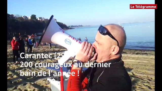 Carantec. 200 courageux au dernier bain de l'année !