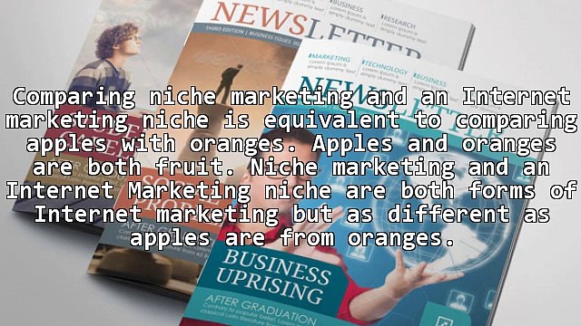 Niche Marketing vs. Internet Marketing Niche