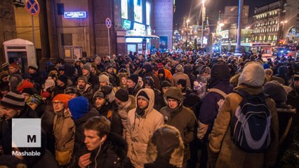 Thousands protest in Moscow after opposition leader's guilty verdict