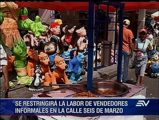 Se restringirá presencia de comerciantes informales en calle 6 de Marzo