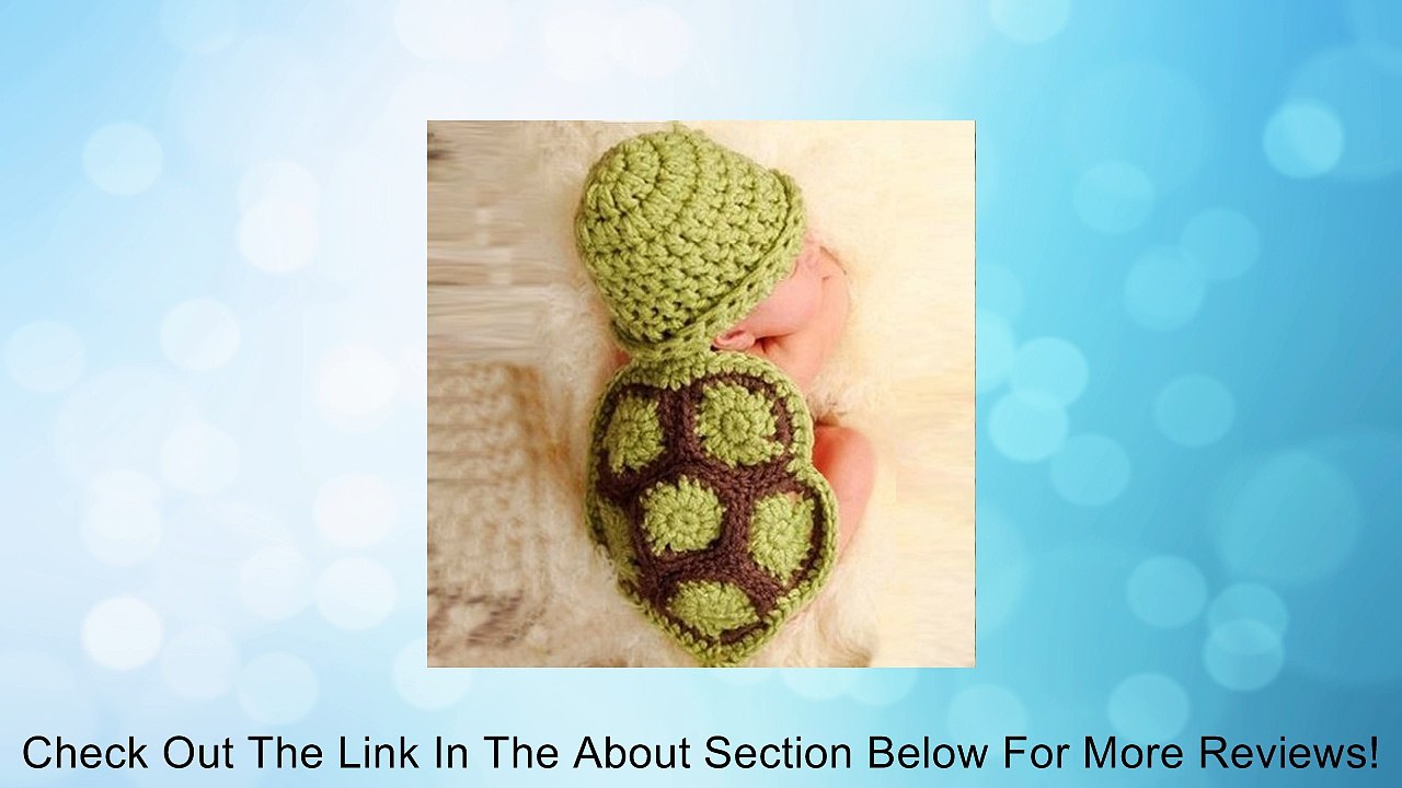 Doinshop Baby Girl Boy Newborn Turtle Knit Crochet Clothes Beanie Hat Outfit Photo Props Review