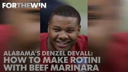 Alabama's Denzell Devall teaches you to make rotini with beef marinara