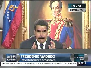 Maduro: Informe del BCV muestra el daño económico que dejó el proceso de las guarimbas