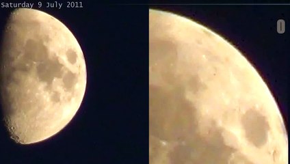 UFO INTORNO ALLA LUNA (9 Luglio 2011)