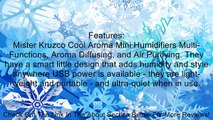 Humidifiers -Aromatherapy Humidifier Add Essential Oils - Air Purifier Mist - Mini Compact and Portable - Kruzco Misters are Cute and Stylish - Energy Efficient Germ-Free Vaporizing Steam Technology - Moisture Relief for Small Area With Dry Air Soothes Ba