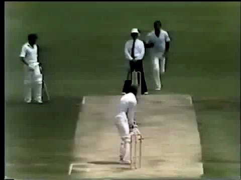 Colin Croft, bowling in South Africa 1983