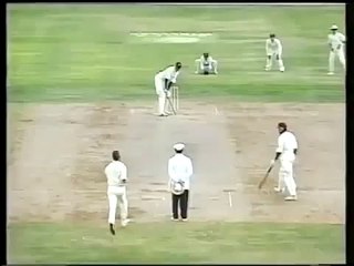 Curtly Ambrose Cracks one to the boundary, brutal shot, 1995