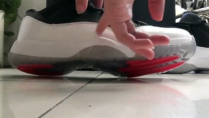 Perfect Jordan 11 Low AAA WHITEBLACKTRUE RED