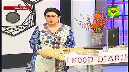 Food Diaries With Zarnak Sidhwa December 9, 2014 on Hum Masala Tv