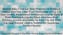 Bumble Baby Child Car Seat Protector for Toddlers, Infants| Best New Leak Proof Technology of ALL Car Seat Covers, Accessories| Waterproof Liner for Spills & Potty Training Accidents| Black Absorbent Pad Provides Comfort and Safety for Kids| Fits ALL Chil
