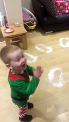 Little Kid Adorably Reacts To Evidence That Santa Visited