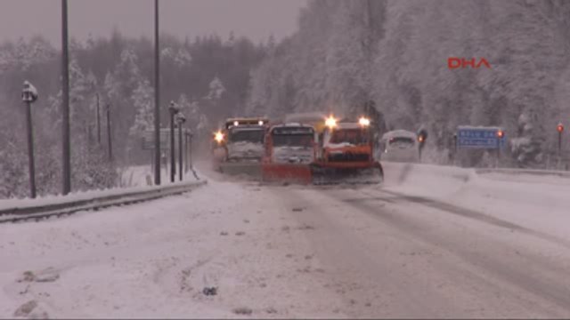 Bolu Kar Bolu Dağı'nda Ulaşımı Etkiliyor Ek