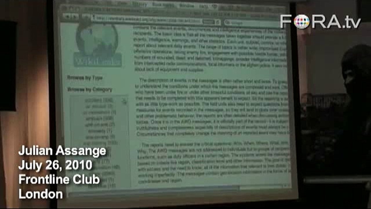 WikiLeaks' Assange Says Military Skewing War Casualties