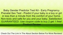 Baby Gender Predictor Test Kit - Early Pregnancy Prenatal Sex Test - Predict if your baby is a boy or girl in less than a minute from the comfort of your home. Non-toxic and safe for you and your baby. Satisfaction GUARANTEED. Use coupon code to buy 2 get