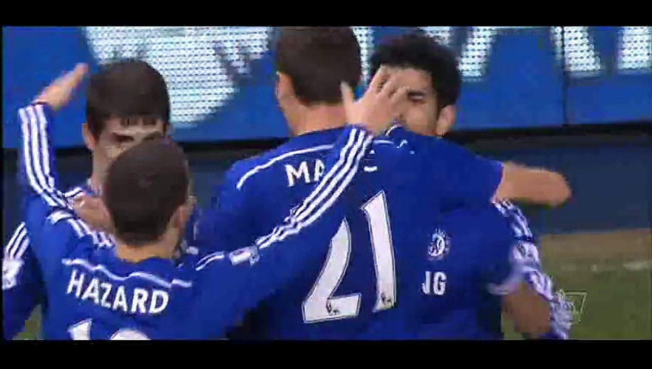 Diego Costa Goal - Tottenham 0-1 Chelsea - 01-01-2015