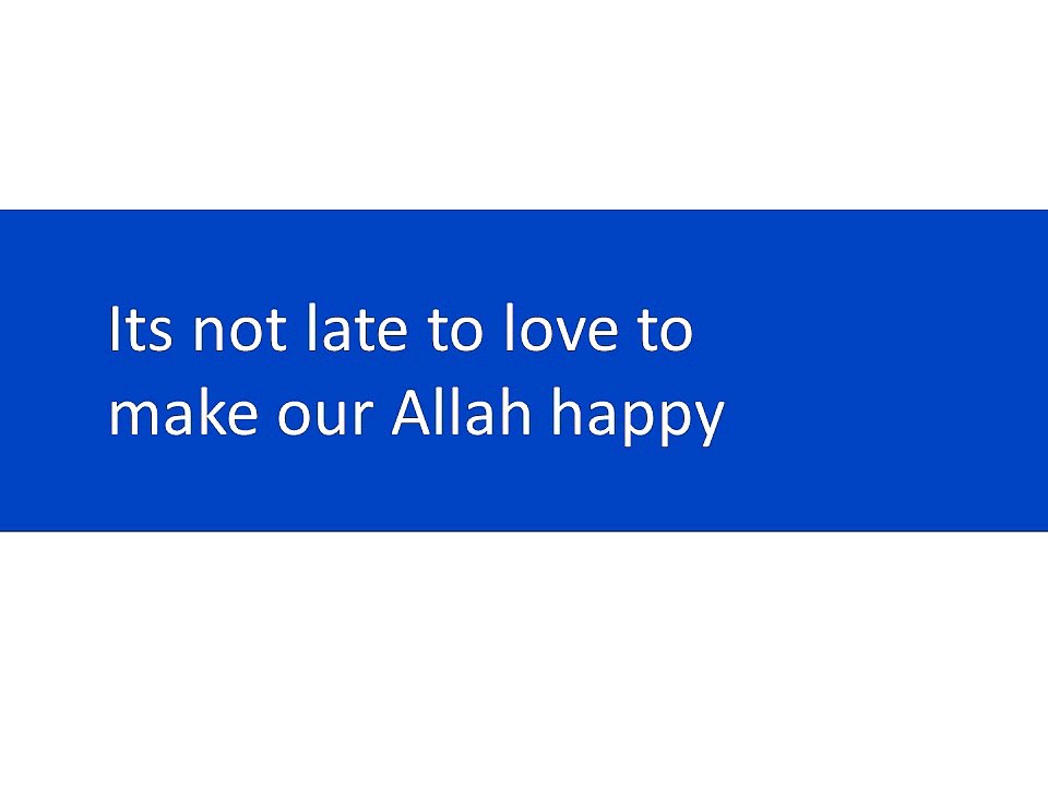 its not late
