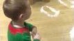 Little Boy Finds Santa's Footprints on Christmas Morning
