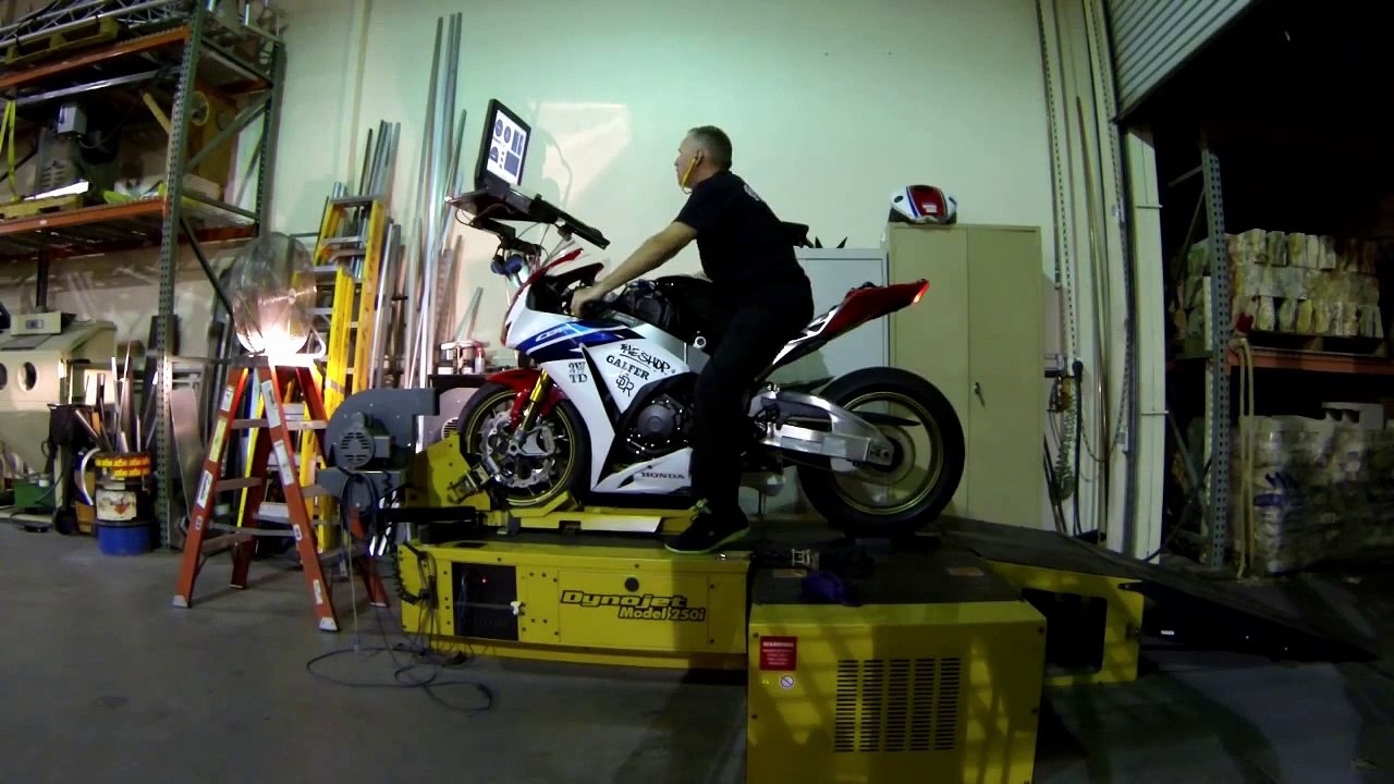 Erion Racing poniendo a punto una Honda CBR1000RR SP en el Dynojet