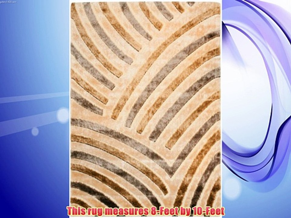 Safavieh Miami Shag Collection SG3541391 Beige and Multi Shag Area Rug 8Feet by 10Feet