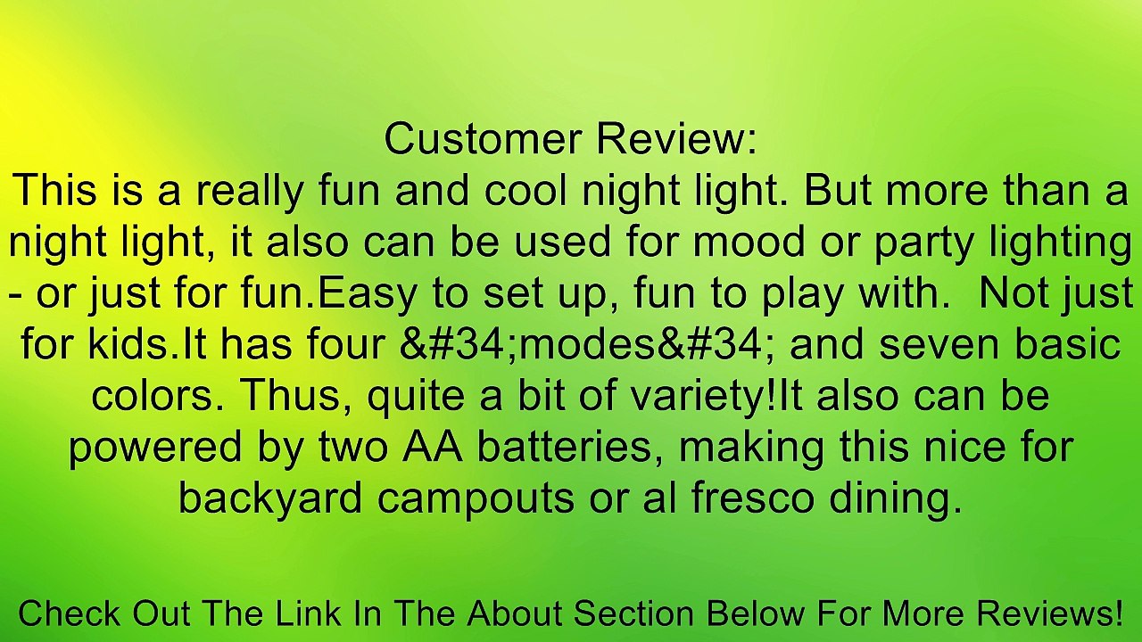 ENHANCE Color Changing Children's LED Night Lamp Light and Remote Control with Dynamic Color Changing LEDs , 4 Dynamic Modes , Battery or AC Adapter Power - Perfect for Babies , Infants , Children , Teens and all ages! Review