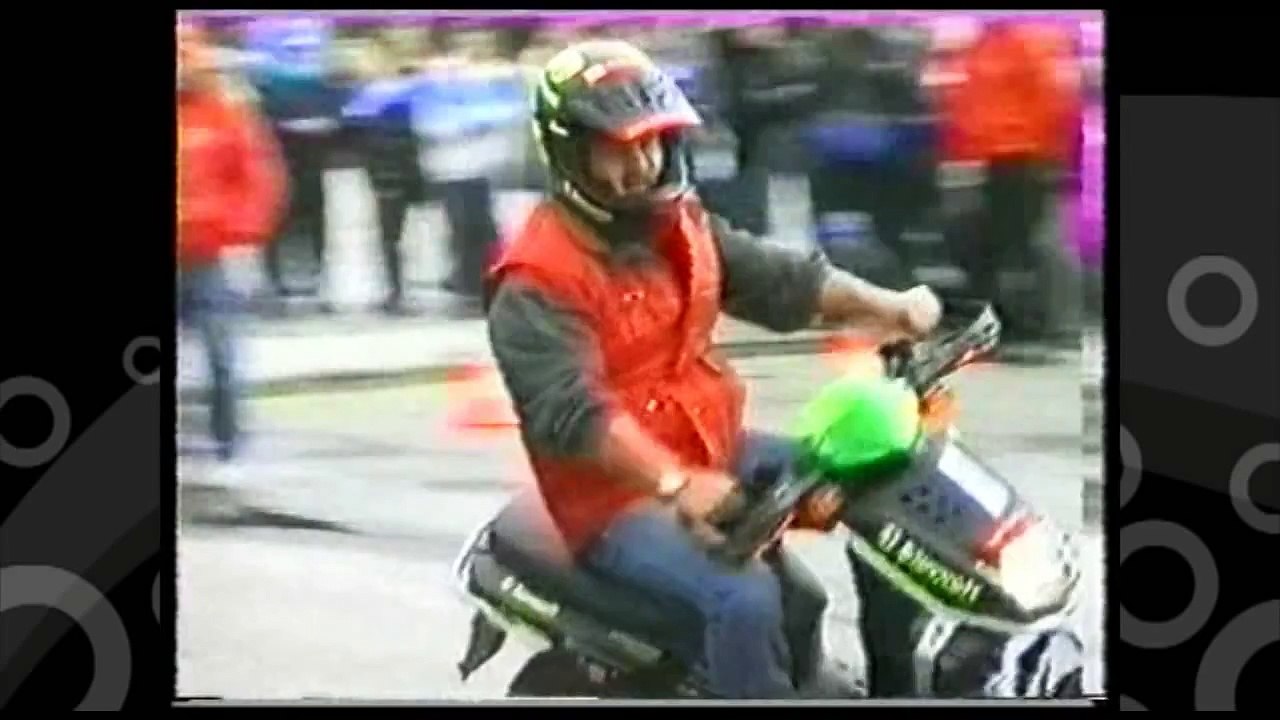 Biker Crashes into ONLOOKERS