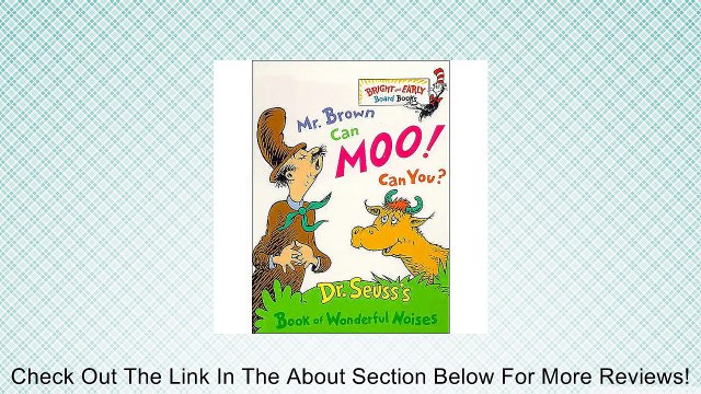Dr. Seuss Mr. Brown Can Moo! Can You? Board Book Review