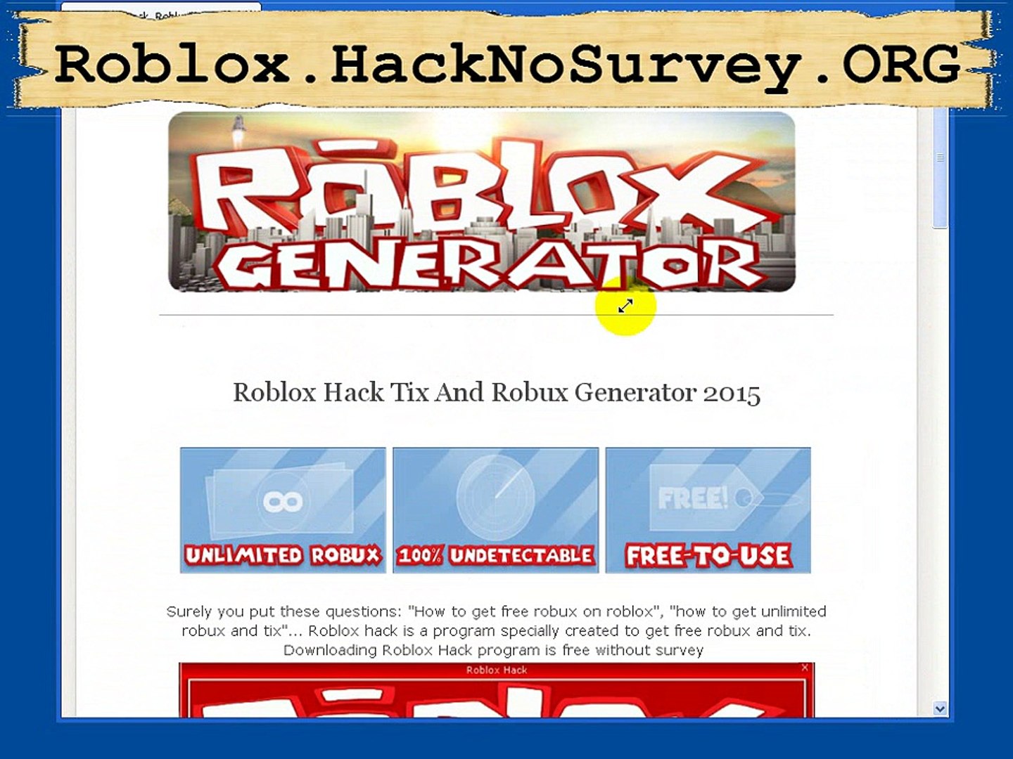 Free Roblox Robux Hack 2015 No Survey No Password Video Dailymotion