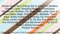 Stroller Hook Set-2 Pieces Set Is Great For Strollers, Grocery Carts, Shopping Buggies, Pushchairs, Wheelchair, Rollator, Car Seats, Baby beds-Carry or Store Diaper Bags, Purses, Toys, Blankets, Travel Bags, Bottle Holders Or Anything You Want With These