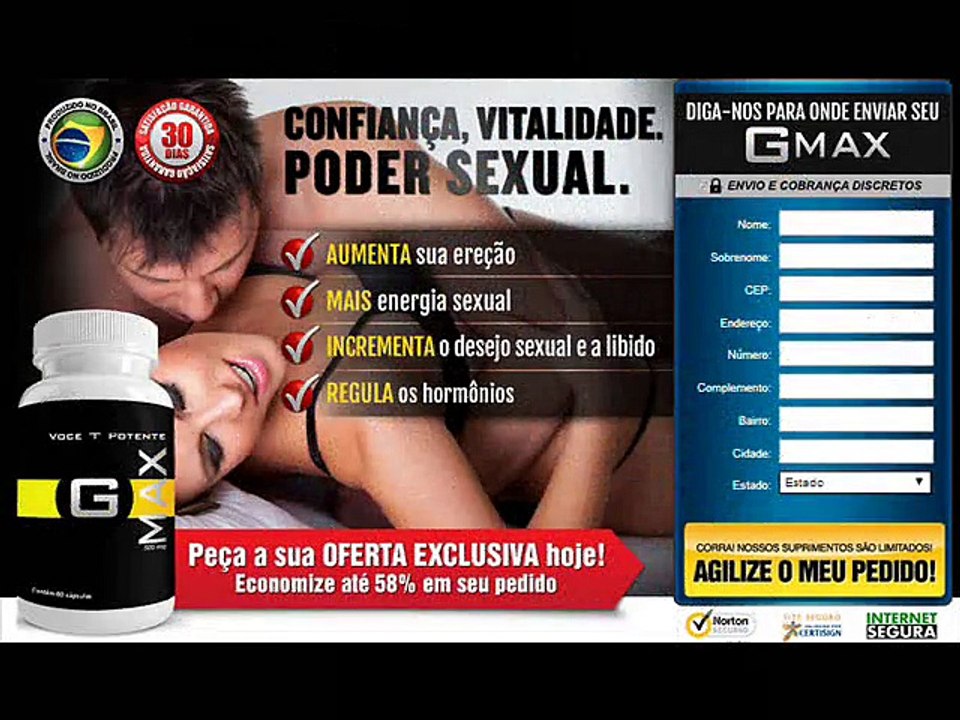 Gmax - Potência Sexual - Virilidade e Energia.