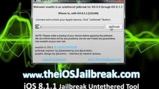 Evasion Jailbreak 8.1.2 iOS 8.1.2 Ubegrenset iPhone 5 / 5S iPad 4