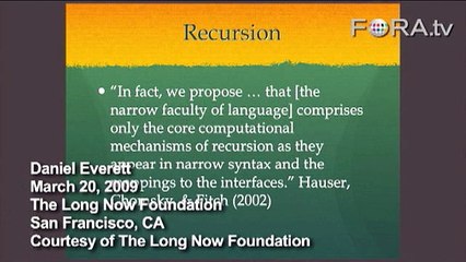 Daniel Everett Debunks the Essence of Human Language