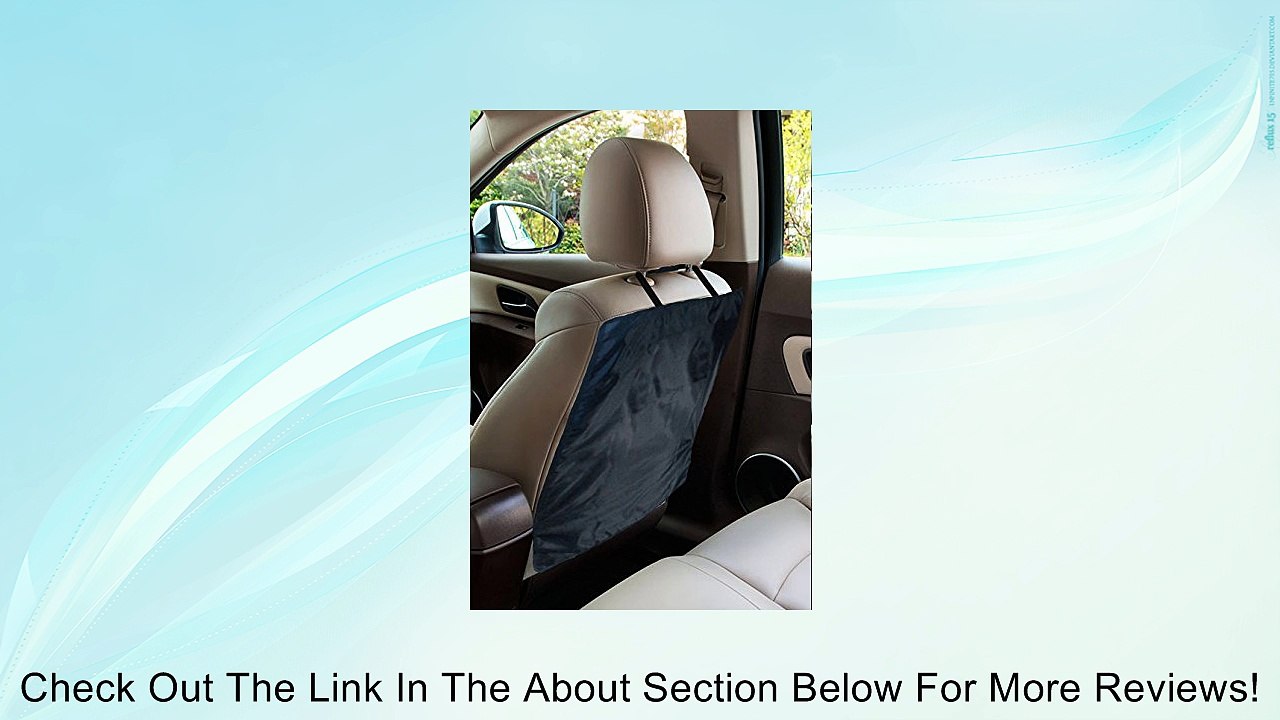 Premium Kick Mats by Tike Smart - 2-Pack - Black - Protect the Back of Your Car's Front Seats From Children's Dirty/Muddy/Wet/Sandy Shoes - Stylish/Blends with All Interiors - Fits Most Cars - Highest Quality Materials and Workmanship - Lifetime Money-bac