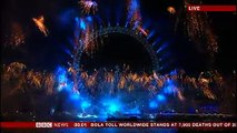 London Eye New Year Eve  Firework Display Celebrations 2015 Full HD Video