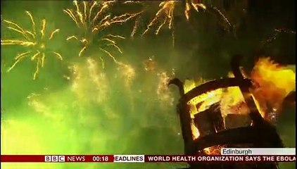 Edinburgh New Year Fireworks 2015 Full Video