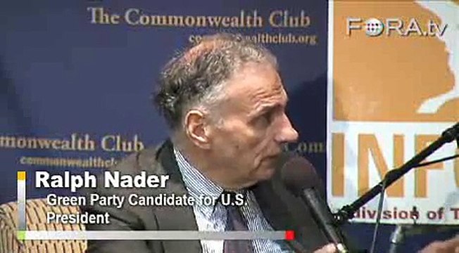 Ralph Nader Discusses Being Scapegoated 2000