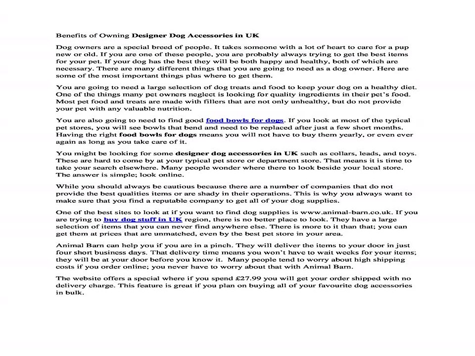 Benefits of Owning Designer Dog Accessories in UK.