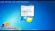 MTNL 3G USB Modem using to send bulk messages