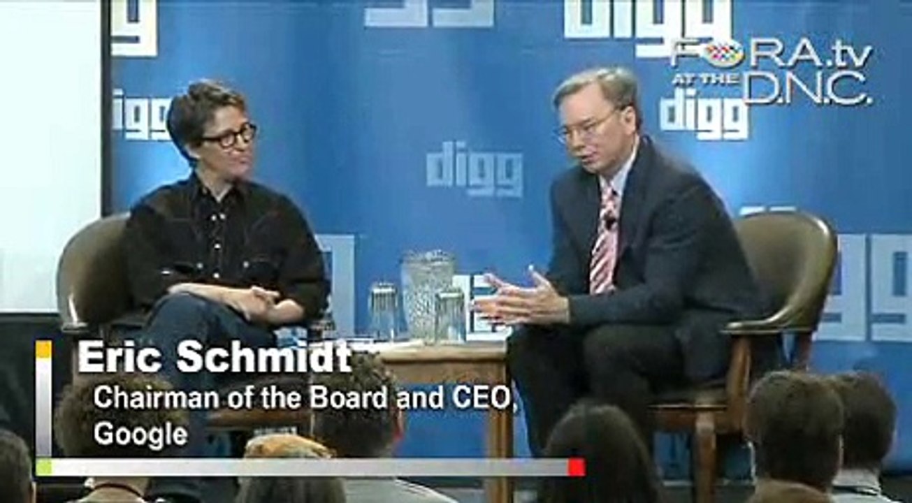 Eric Schmidt: The Internet's Potential in US Elections