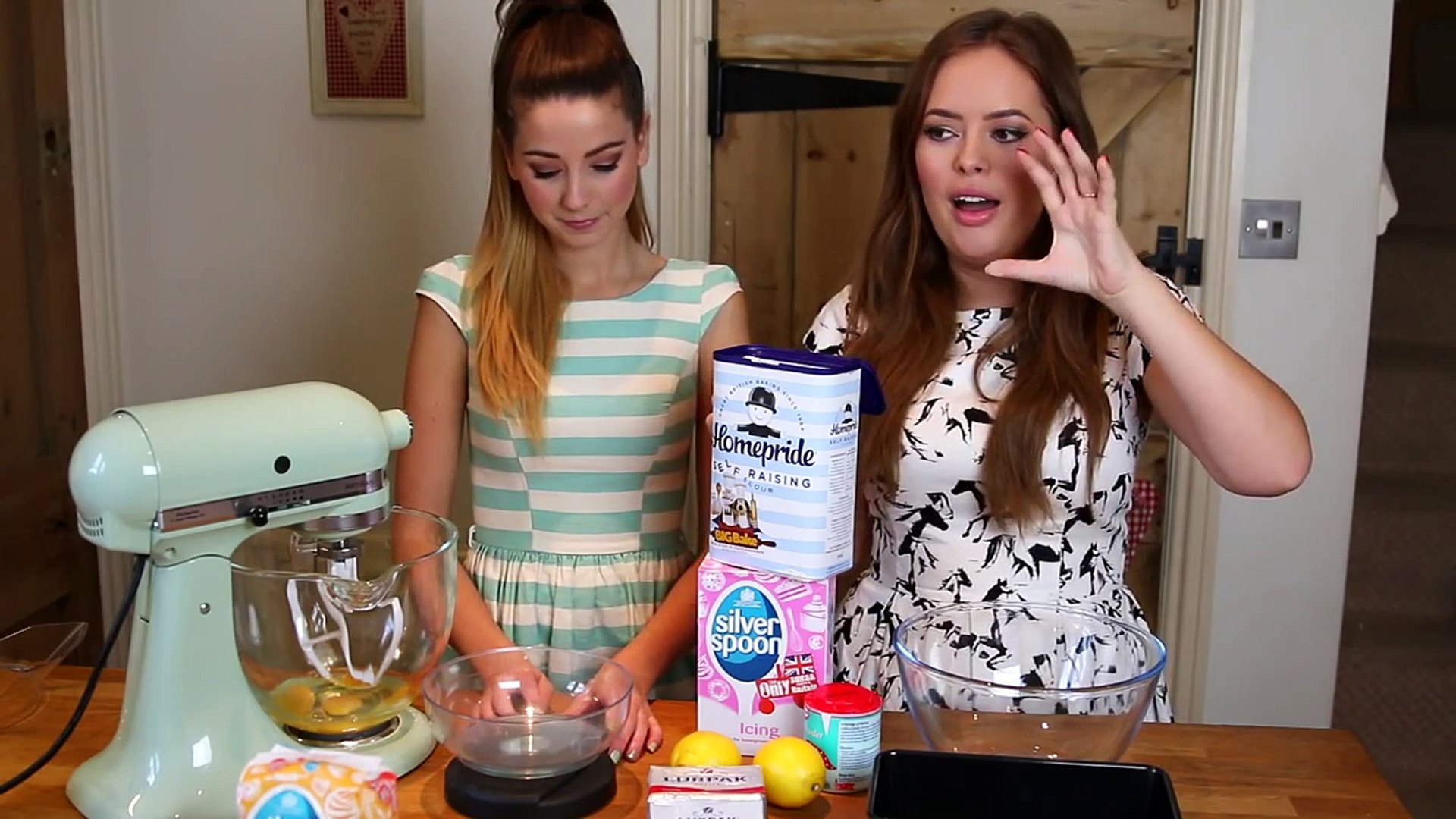 Baking Lemon Drizzle Cake With Zoella! | Tanya Burr - video ...