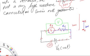 Galvanometer into Voltmeter