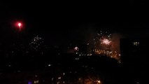 Bucharest sky lighted by fireworks