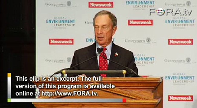 Michael Bloomberg Appeals for Global Warming Leadership
