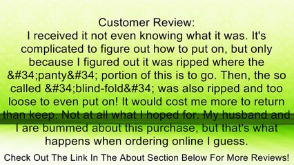 Sexy V-Neck String Body With Matching Eyemask - Small/Medium Review