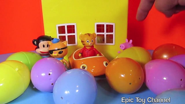 SURPRISE EGGS Peppa Pig Julius Jr [Nickelodeon] Kwazii from The Octonauts [Disney Junior] Parody