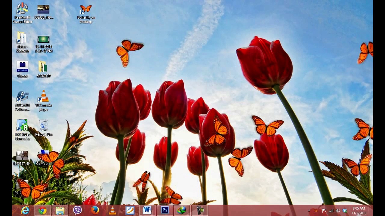 How to Get the beautiful butterfly On Desktop Screen
